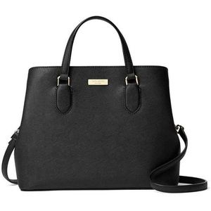 Kate Spade New York Laurel Way Evangelie Saffiano Leather Shoulder Bag Black NWT
